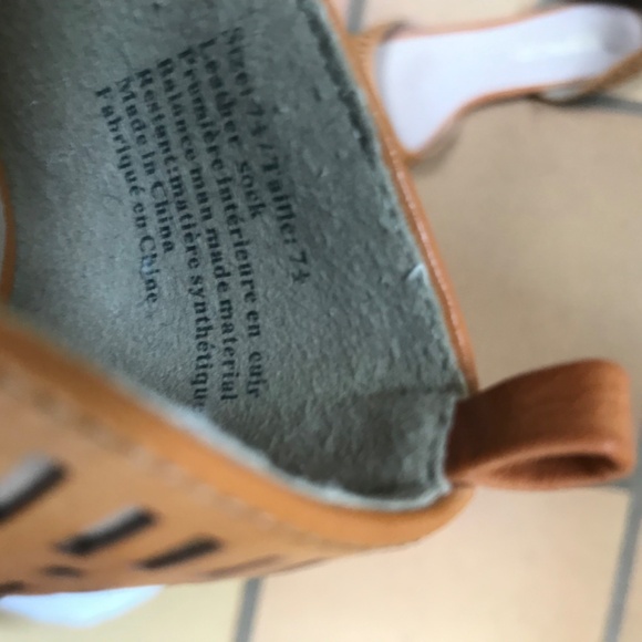 Butterscotch faux leather slip on shoes. - Picture 5 of 5